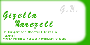 gizella marczell business card